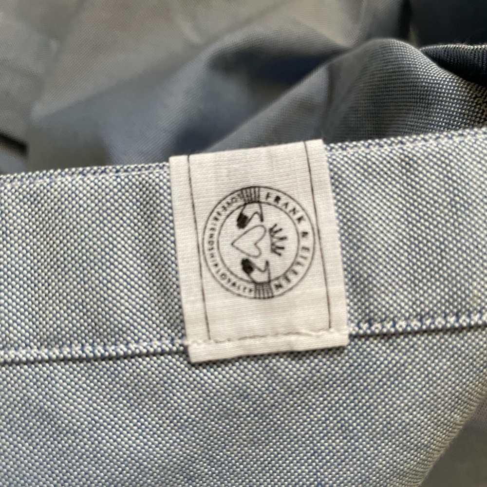 Frank & Eileen Joedy button down boyfriend shirt in blue - Picture 13 of 16